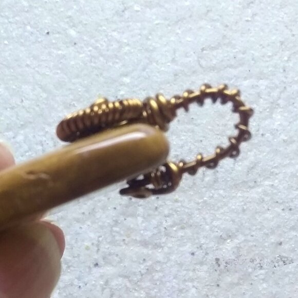 Asymmetrical Ocean Jasper Heart Pendant! Sage & Hunter Green ~ Wire Wrapped Bail - Picture 7 of 9